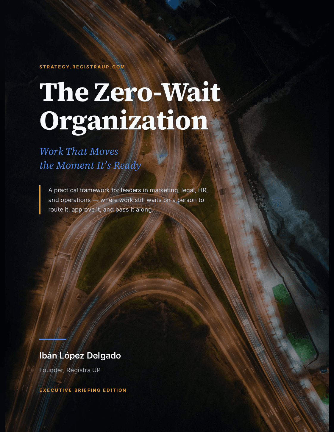 The Zero-Wait Organization Briefing Cover